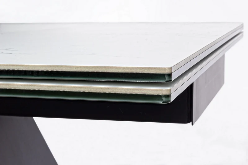 Tavolo allungabile in ceramica su vetro temperato 160-240x90 cm