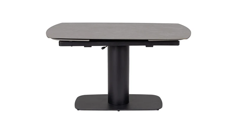 Tavolo allungabile in gres porcellanato effetto marmo 140-200x80 cm