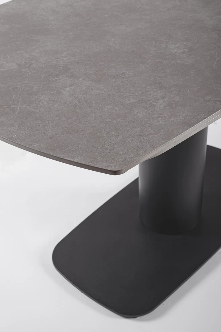 Tavolo allungabile in gres porcellanato effetto marmo 140-200x80 cm