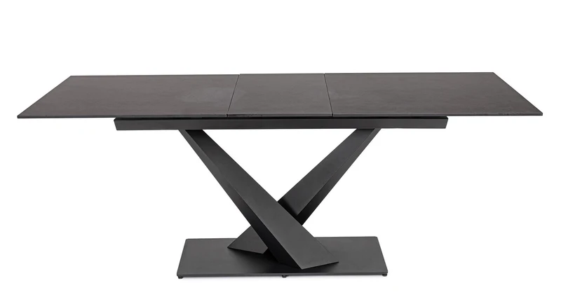 Tavolo allungabile in gres porcellanato effetto marmo 160-200x90 cm