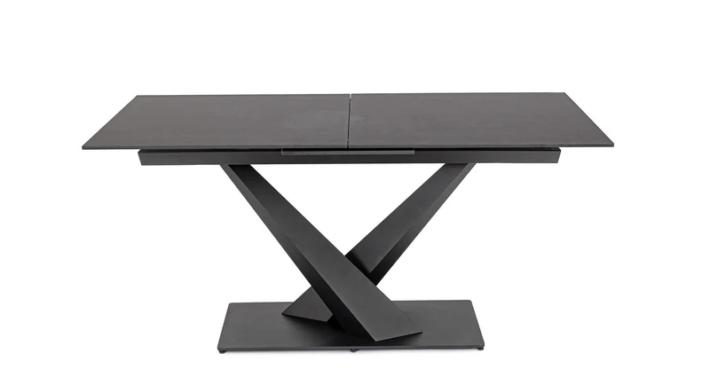 Tavolo allungabile in gres porcellanato effetto marmo 160-200x90 cm