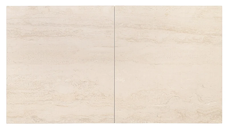 Tavolo allungabile in gres porcellanato effetto marmo 160-200x90 cm