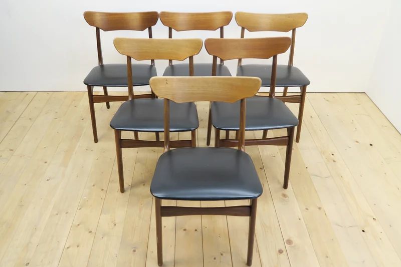 Set di 6 sedie in teak di Schiønning & Elgaard per Randers, Danimarca 1960