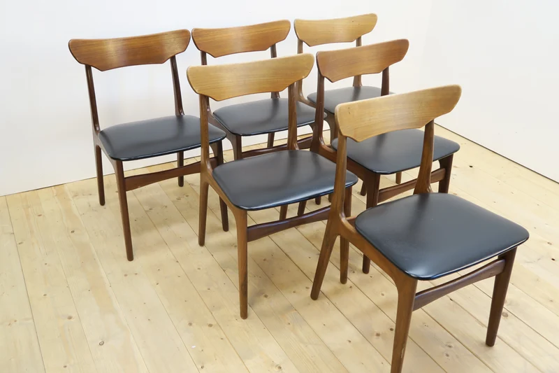 Set di 6 sedie in teak di Schiønning & Elgaard per Randers, Danimarca 1960