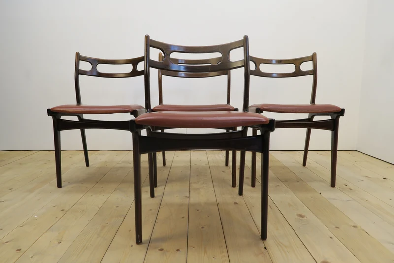 Set di 4 sedie modello 138 di Johannes Andersen per Uldum Møbelfabrik, Danimarca 1960