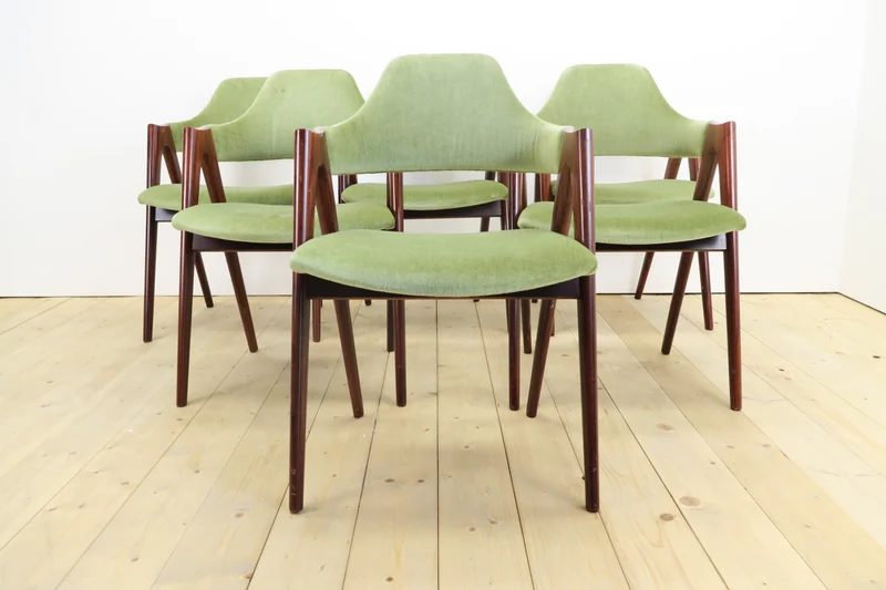 Set di 6 Compass Chairs di Kai Kristiansen, anni ’60