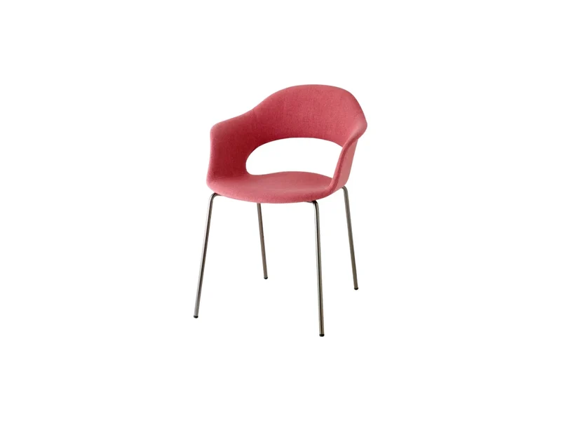 S•CAB Lady B Pop Chair with Armrests | Italian Upholstered Chair