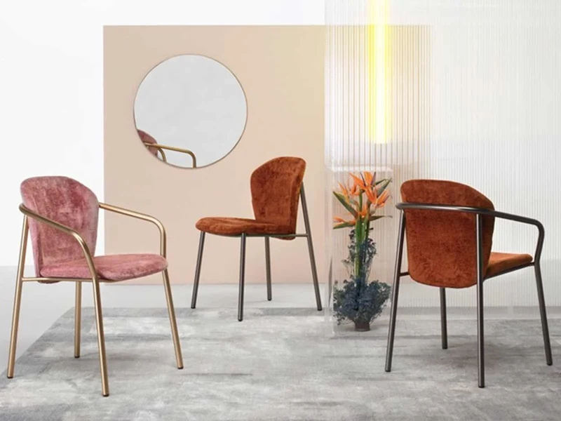 Luxury Italian Dining Chair with Upholstered Seat | Finn 2893 by S•CAB