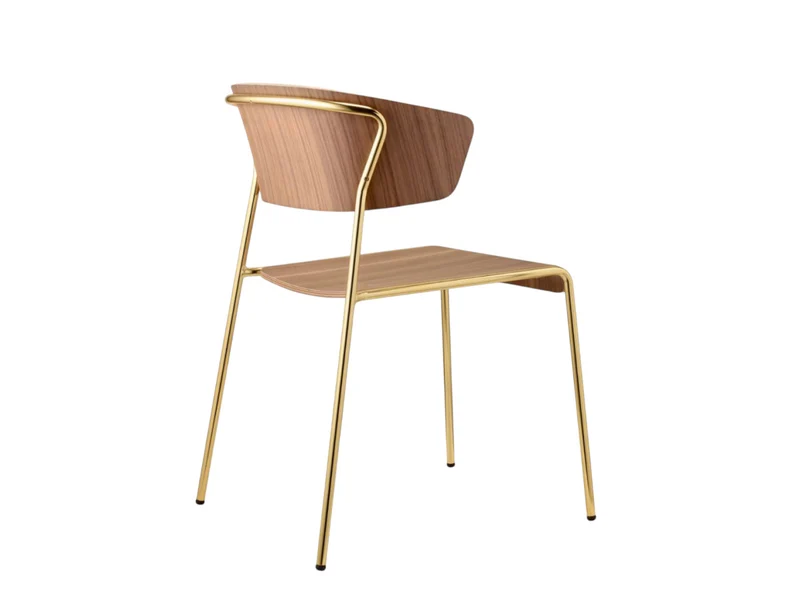 Italian Wooden Dining Chair with Armrests | Lisa Wood 2850 by S•CAB