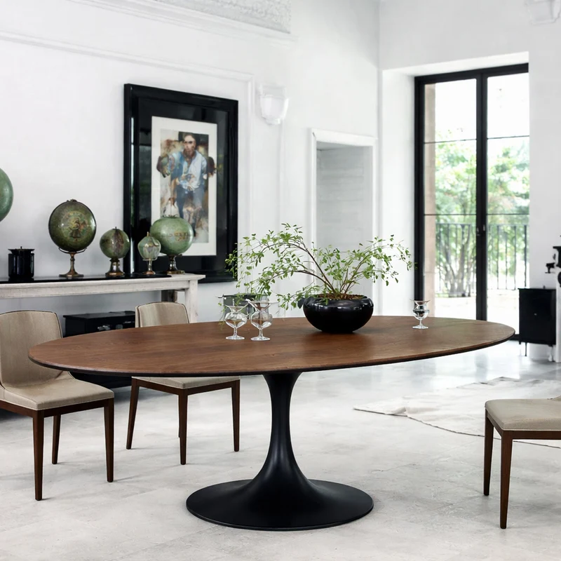 Oval Tulip Executive Table 260–320 cm - Laminate or Solid Oak