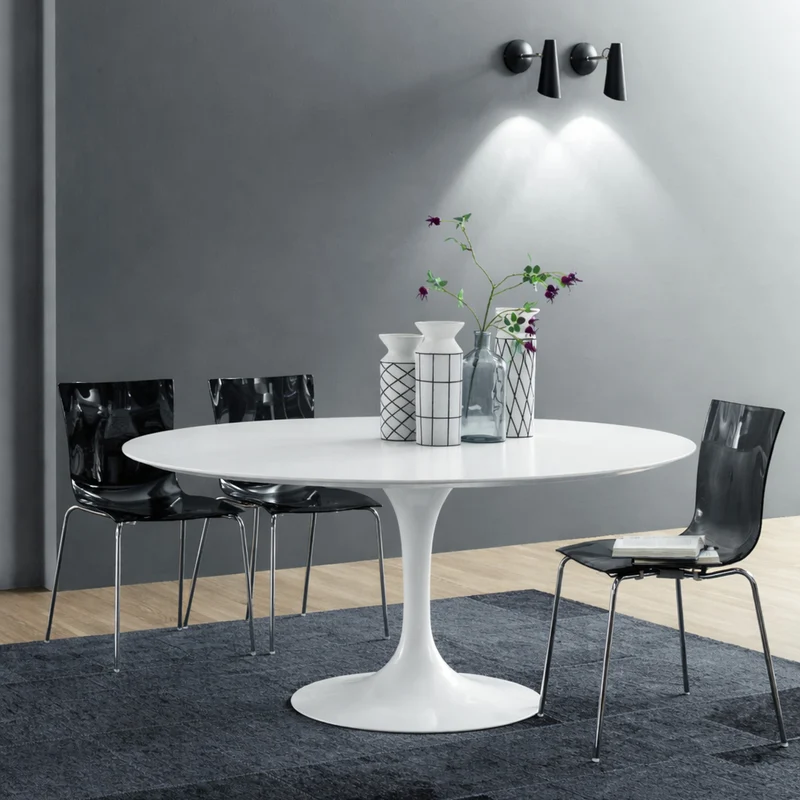 Round Tulip Dining Table Ø70–100 cm - Laminate or Solid Wood