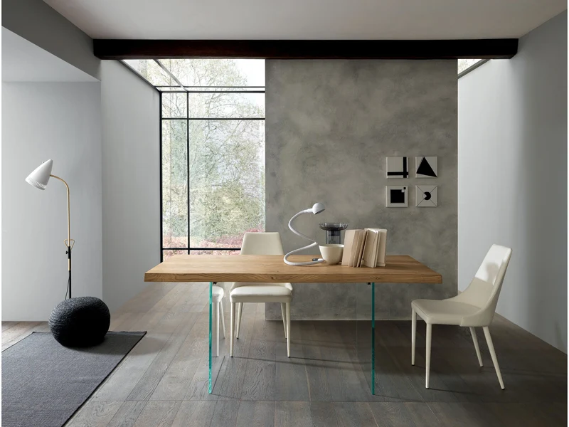 Meridiano Extendable Dining Table with Glass Legs by Altacom