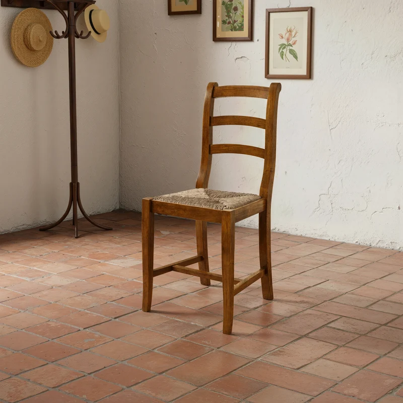 Sedia in Legno con Seduta Paglia – Borgo Antico