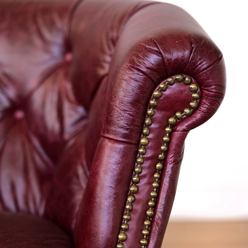 Sedia Chesterfield Diana Pelle Primo Fiore Premium – Eleganza Classica e Comfort Artigianale