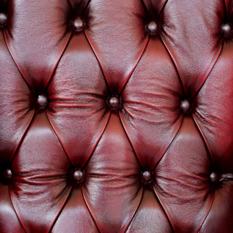 Poltrona Presidenziale Oxford Chesterfield Deluxe Pelle Primo Fiore Premium - Base in Legno
