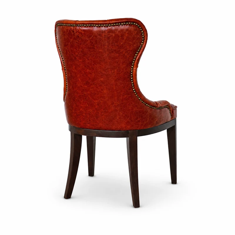 Sedia Cosmo in Pelle Primo Fiore Premium - Struttura Legno Massello - Design Iconico