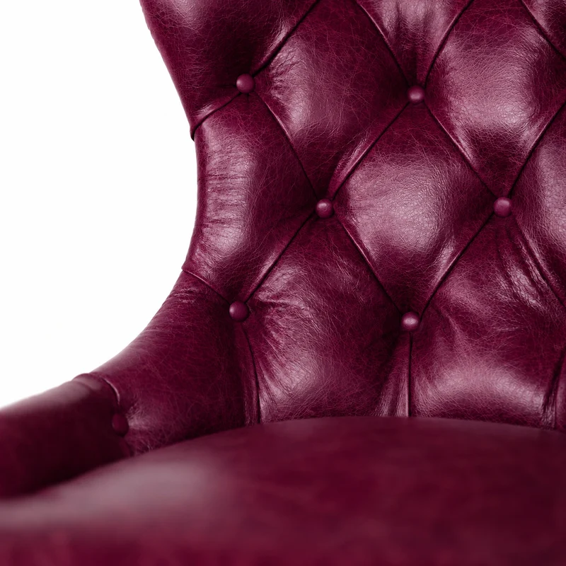 Sedia Cosmo in Pelle Primo Fiore Premium - Struttura Legno Massello - Design Iconico