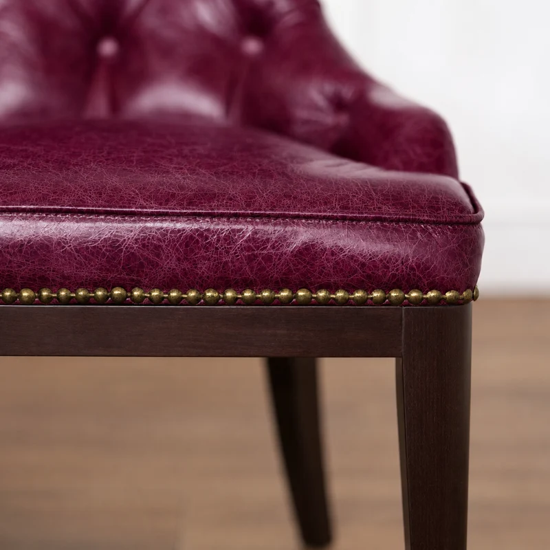 Sedia Cosmo in Pelle Primo Fiore Premium - Struttura Legno Massello - Design Iconico