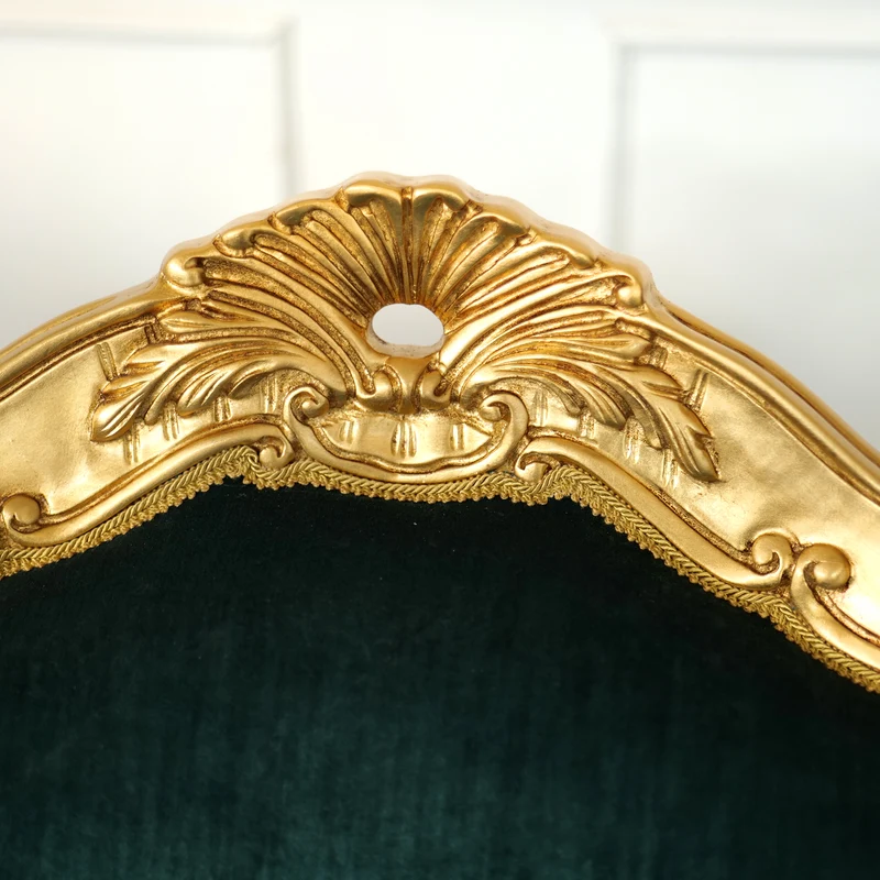 Poltrona Barocca Domizia - Foglia Oro e Velluto – Artigianato Italiano di Lusso