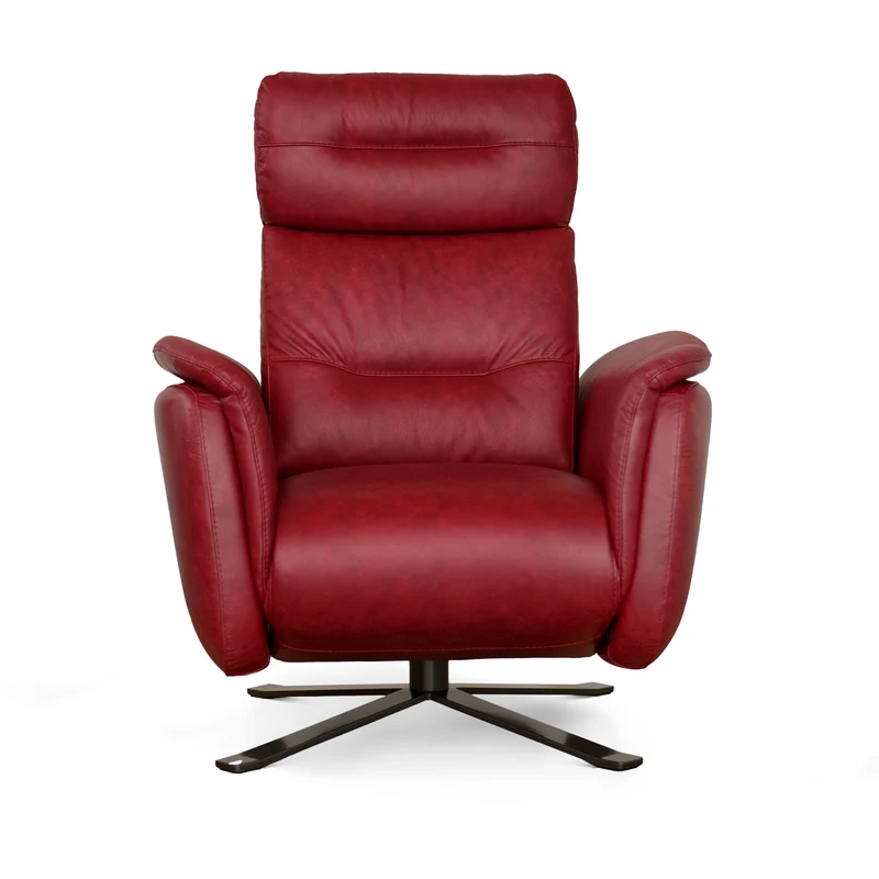 Poltrona Costanza Pelle Fiore Premium - Relax Elettrico 2 Motori - Girevole