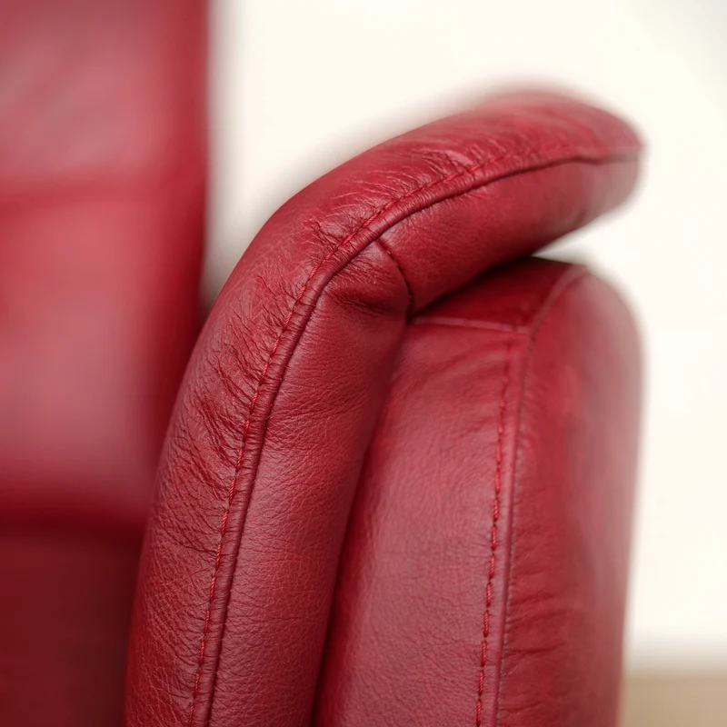 Poltrona Costanza Pelle Fiore Premium - Relax Elettrico 2 Motori - Girevole