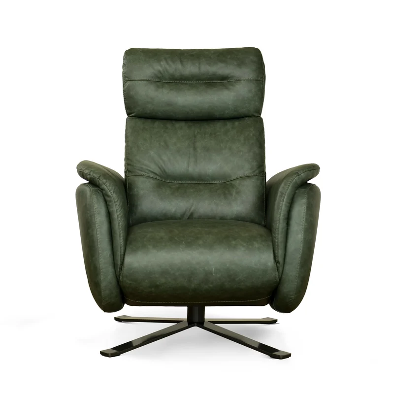 Poltrona Costanza Pelle Fiore Premium - Relax Elettrico 2 Motori - Girevole