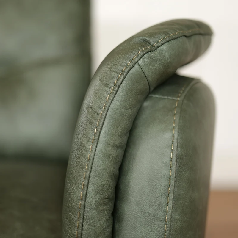Poltrona Costanza Pelle Fiore Premium - Relax Elettrico 2 Motori - Girevole