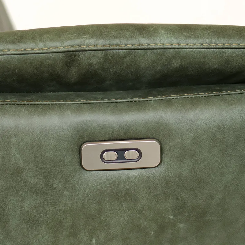 Poltrona Costanza Pelle Fiore Premium - Relax Elettrico 2 Motori - Girevole