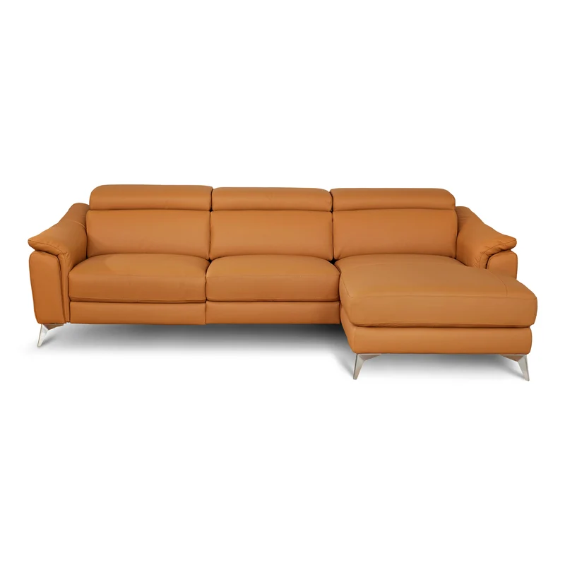 Divano Angolare Flow Relax in Pelle Primo Fiore – Recliner Motorizzato e Chaise Longue , Design Moderno