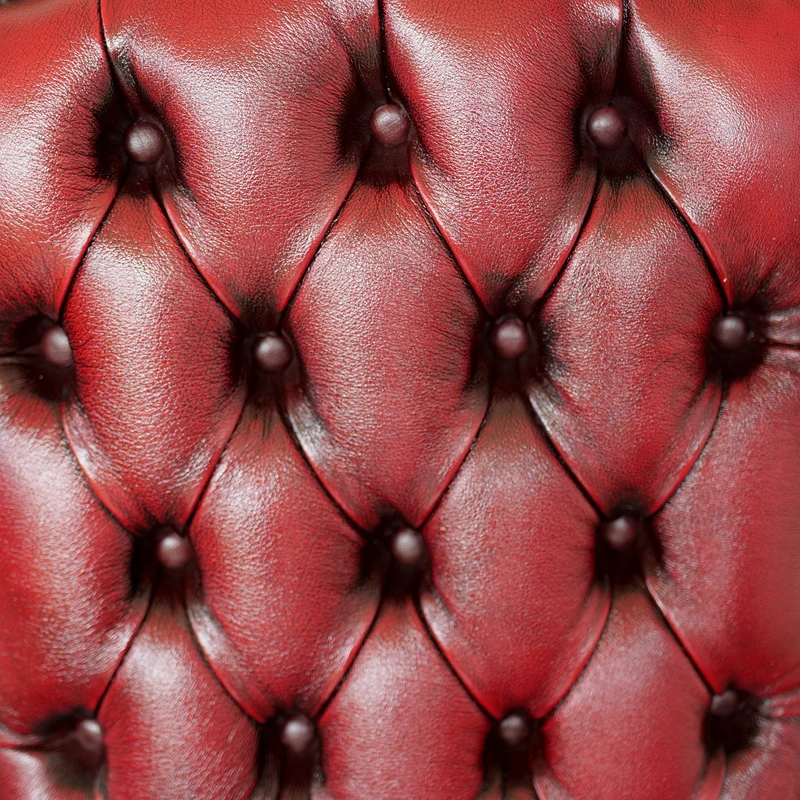 Poltrona Presidenziale Cambridge Chesterfield Pelle Primo Fiore Premium - Legno Massello Scolpito
