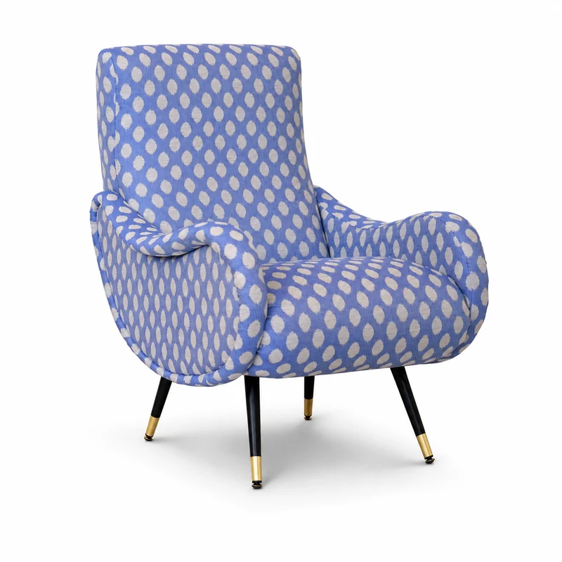 Poltrona Miss Tessuto e Velluto Premium - Design Iconico