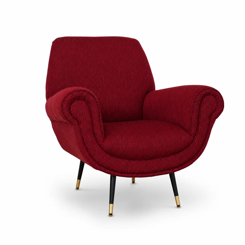 Poltrona Vico Velluto e Tessuto Fantasia - Design Iconico
