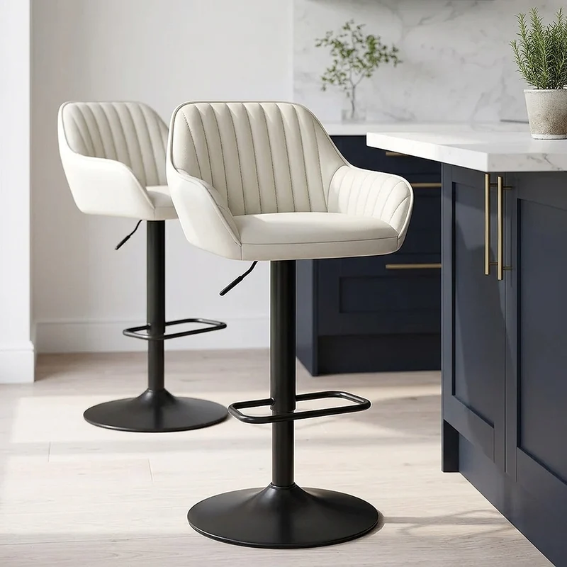 Sgabello Vera Pelle - Sol Crema