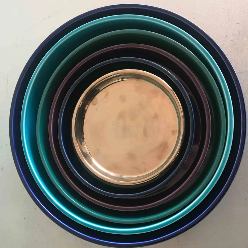 Ceramic Concentric Platters LA CERCHIA - NAVIGLI Set of Six by Germana Scapellato for Wtfb