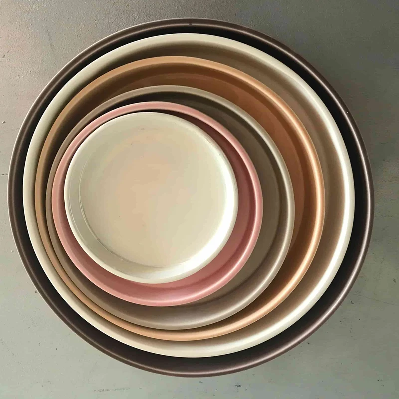 Ceramic Concentric Platters LA CERCHIA - CIRCONVALLAZIONE Set of Six by Germana Scapellato for Wtfb