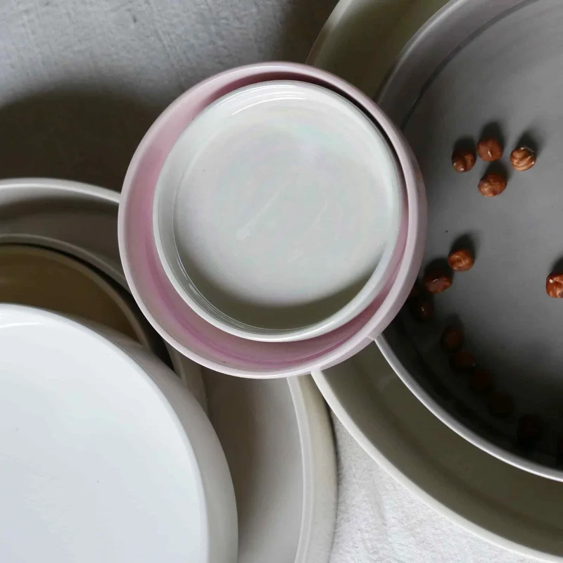 Ceramic Concentric Platters LA CERCHIA - CIRCONVALLAZIONE Set of Six by Germana Scapellato for Wtfb