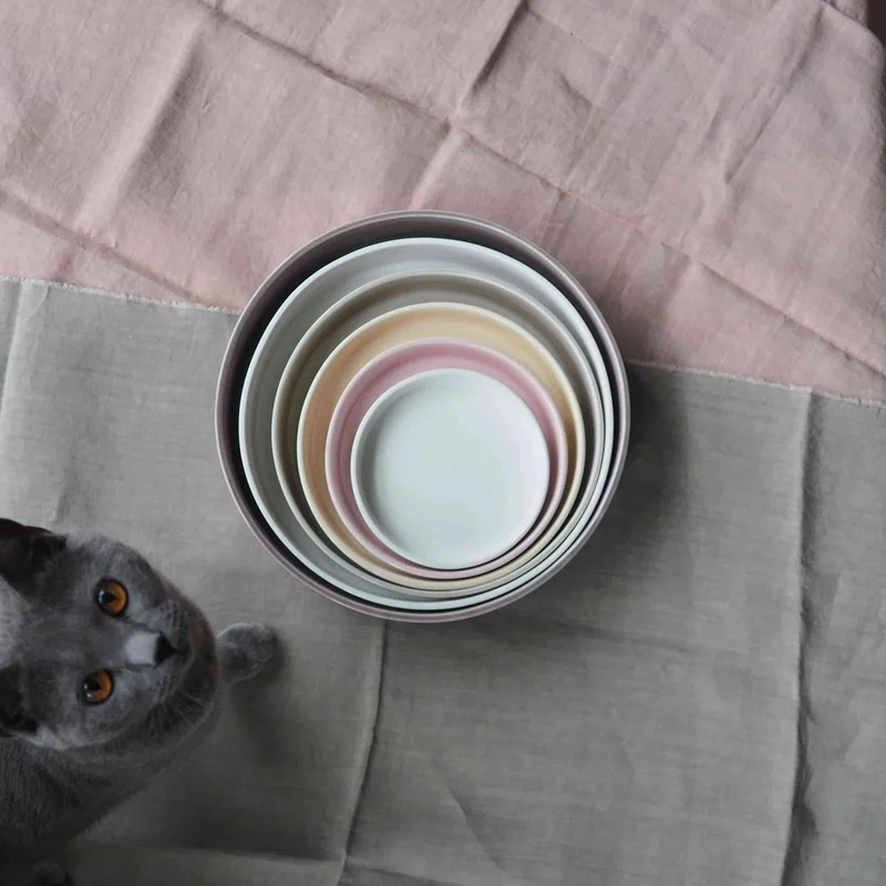 Ceramic Concentric Platters LA CERCHIA - CIRCONVALLAZIONE Set of Six by Germana Scapellato for Wtfb