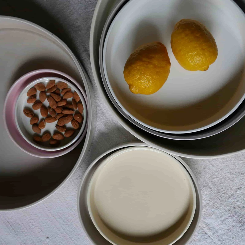 Ceramic Concentric Platters LA CERCHIA - CIRCONVALLAZIONE Set of Six by Germana Scapellato for Wtfb