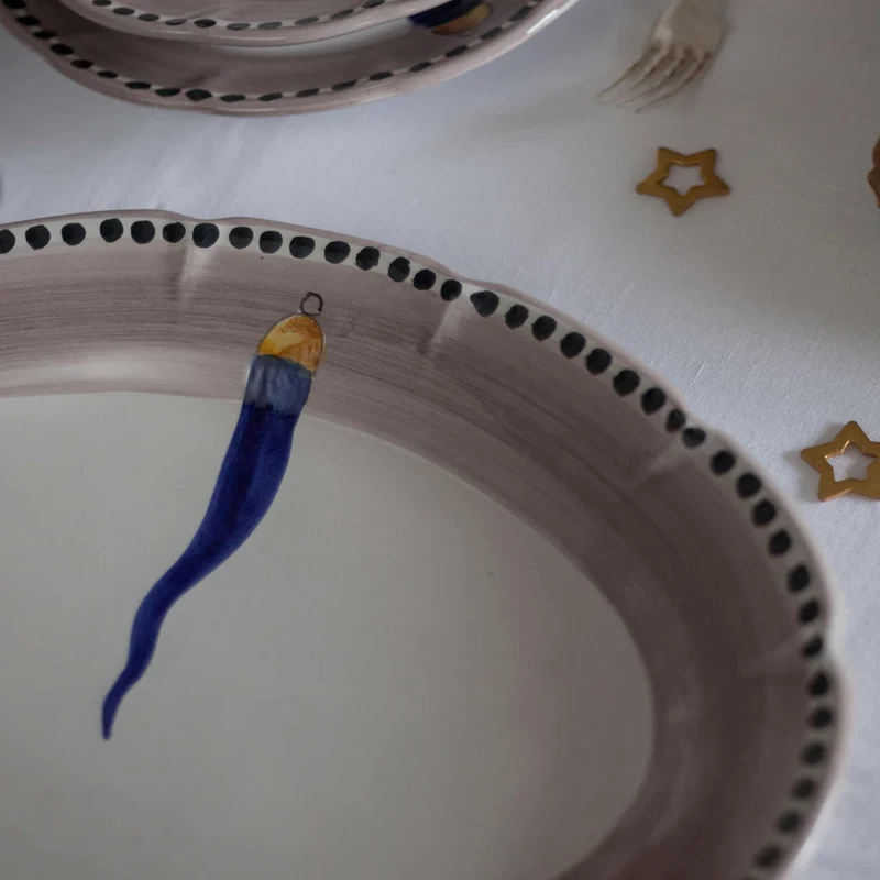 Ceramic Oval Serving Plate VIETRI - FORTUNA by Germana Scapellato for Wtfb