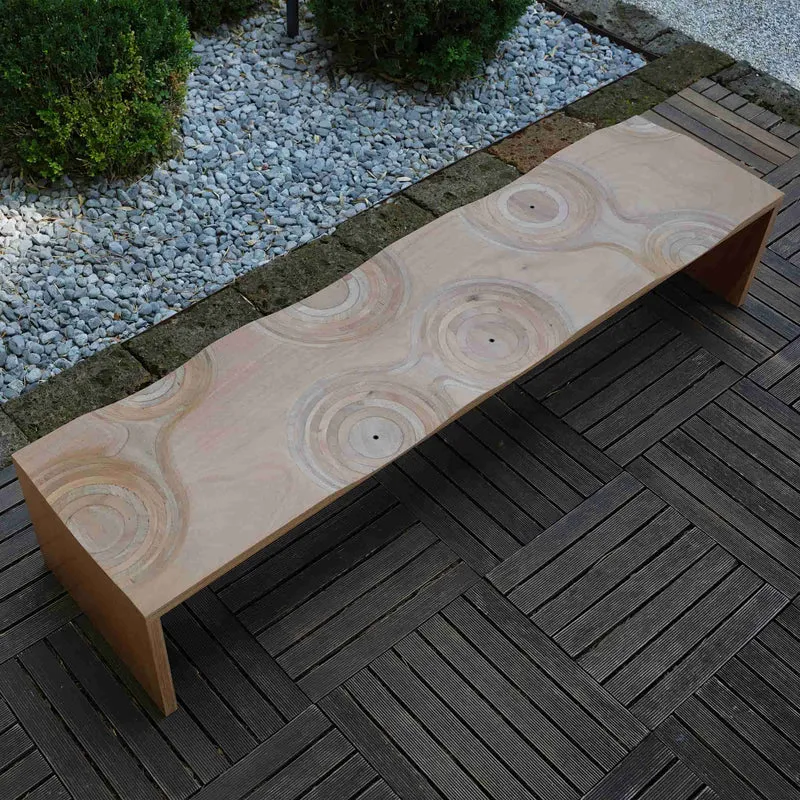Outdoor Wooden Bench RIPPLES by Toyo Ito for Horm