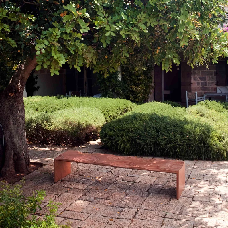 Outdoor Wooden Bench RIPPLES by Toyo Ito for Horm