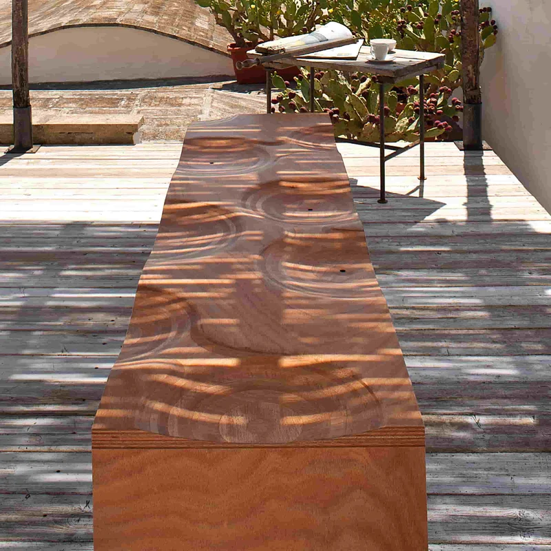 Outdoor Wooden Bench RIPPLES by Toyo Ito for Horm
