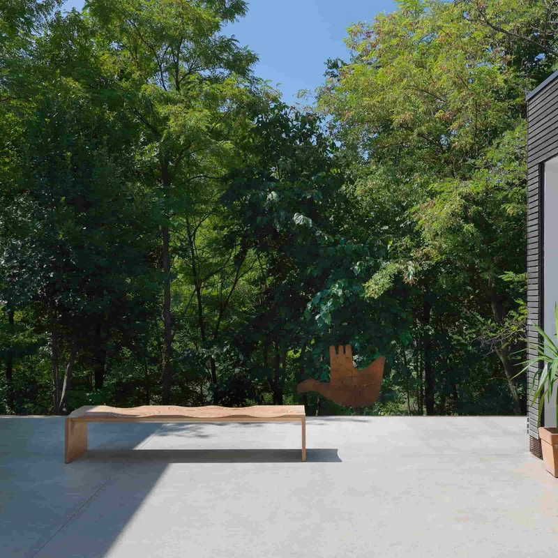 Outdoor Wooden Bench RIPPLES by Toyo Ito for Horm