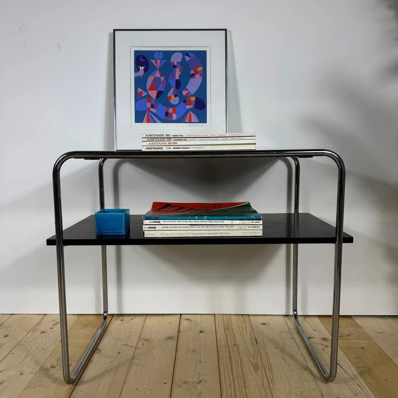 Tavolino Bauhaus a Due Piani di Marcel Breuer per Thonet