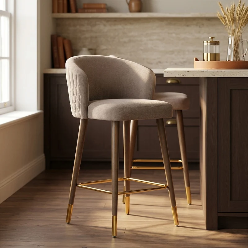 Sgabello Tessuto Legno - Boston Talpa