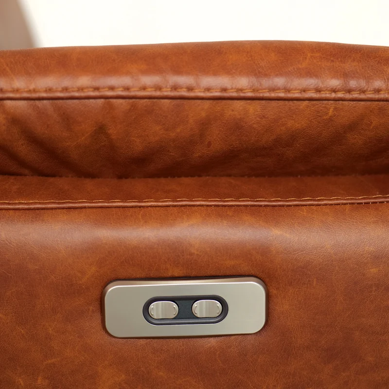 Poltrona Costanza Pelle Fiore Premium - Relax Elettrico 2 Motori - Girevole