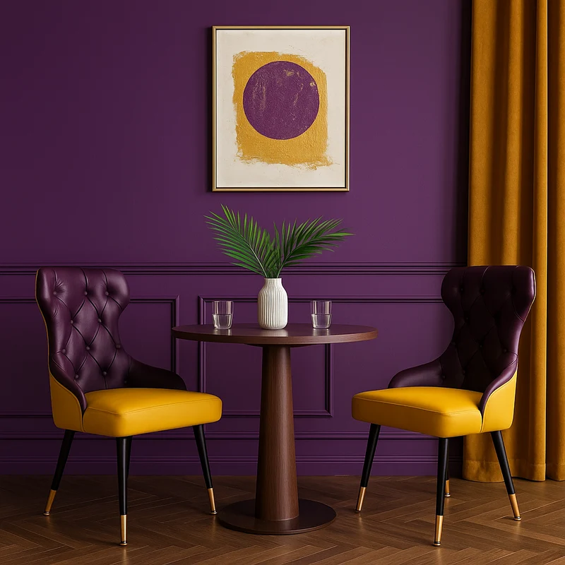 Sedia Cosmo in Pelle Primo Fiore Premium - Gambe Coniche Acciaio - Design Iconico