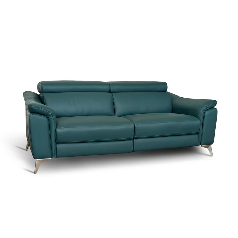 Divano Flow Relax Reclinabile in Pelle Primo Fiore – 2 posti Doppia Motorizzazione, Design Moderno