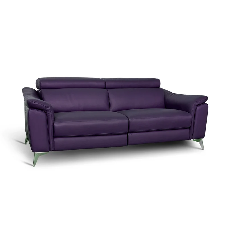 Divano Flow Relax Reclinabile in Pelle Primo Fiore – 2 posti Doppia Motorizzazione, Design Moderno