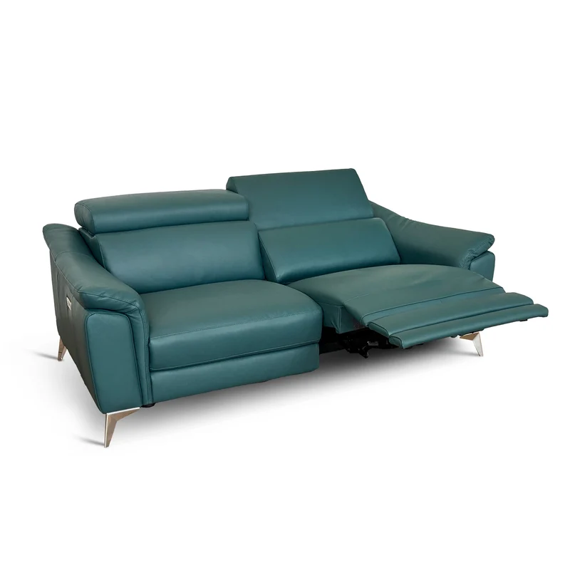 Divano Flow Relax Reclinabile in Pelle Primo Fiore – 2 posti Doppia Motorizzazione, Design Moderno